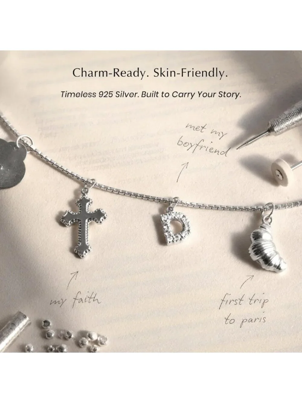 Sterling Silver Box Chain Necklace for Women - Elegant Pendant Ready Jewelry
